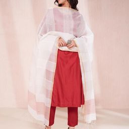 Fabindia Woven Design Cotton Silk Dupatta-image-29