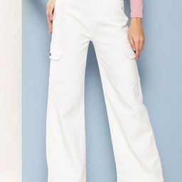 BAESD Women Hottie Wide Leg Mid-Rise Stretchable Cargo Styles Jeans-image-15