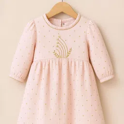 BAESD Polka Dot Print Fit & Flare Dress-image-4