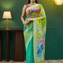 all about you Ethnic Motifs Pure Georgette Saree-image-75