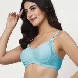 LILY Solid Full Coverage Non Padded Non-Wired Bralette Bra image 4