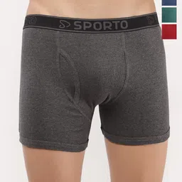 Sporto by Macho Pack Of 4 Outer Elastic Long Trunk Sprto_M1030-A1-Dnm1-Prt1-R1-S-picture-18