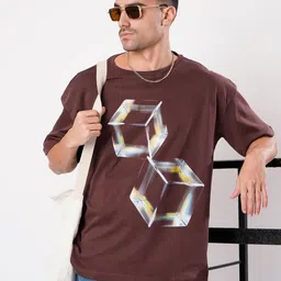 Bene Kleed Graphic Printed Drop-Shoulder Sleeves Cotton Oversized T-shirt-picture-52