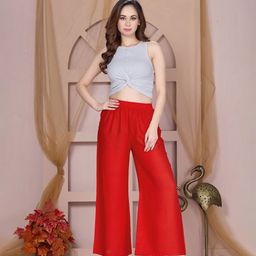 Vivika Women Flared Palazzos-image-89