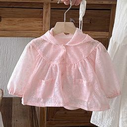 LULU & SKY Girls Colourblocked Polyester Crop Tailored Jacket with Patchwork-picture-23