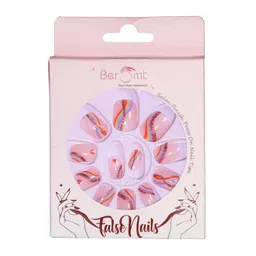 BEROMT Set Of 12 Salon Finish Press On Nail Tip With Application Kit - Shade- BFN780CN-56