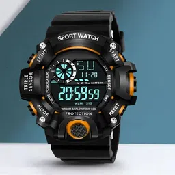 SELLORIA Men Dial & Straps Digital Multi Function Watch G_Shck_Orange-17