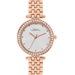 French Connection Women Dial & Stainless Steel Bracelet Style Straps Analogue Watch FCN0146SRGM-31