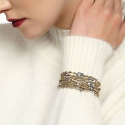 LULU & SKY Artificial Beaded Multistrand Bracelet-picture-35