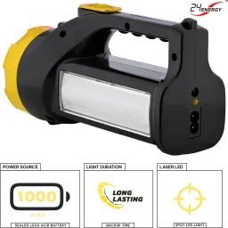 24 energy Long Range Laser Torch with Side SMD Light | Yellow Torch image 4