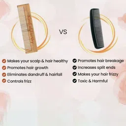 Kind of Earthy Set Of 2 Kacchi Neem Fine Tooth Comb & Dual Tooth Comb image 3