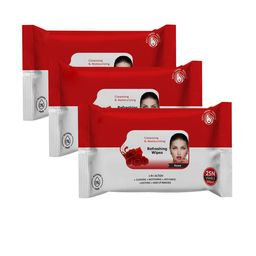 Adbeni Set Of 3 Refreshing Facial Wipes For Hydrating - 25 Wipes Each-79