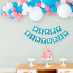 Special You 67 Pcs Blue & White Birthday Decorations-image-92