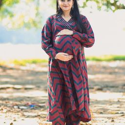 Aujjessa Women Angrakha Sequinned Kurta with Trousers-image-83
