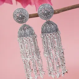 I Jewels Contemporary Jhumkas Earrings-84