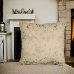 Khaabka Cream-Coloured & Gold-Toned 2 Pieces Ethnic Motifs Square Cushion Covers-image-11