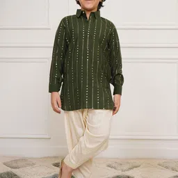 VASTRAMAY Boys Ethnic Motifs Printed Regular Kurta with Pyjamas-52