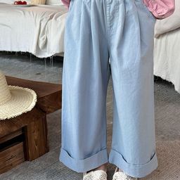LULU & SKY Girls Straight Fit High-Rise Culottes Trousers-picture-17
