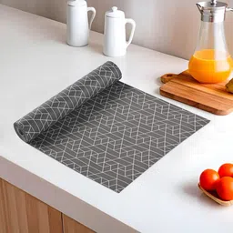 Kuber Industries Grey Set of 1 Water Resistant Shelf Liner Organisers-58