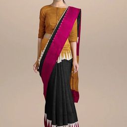 Craft Musium Pure Cotton Bagru Saree-image-99