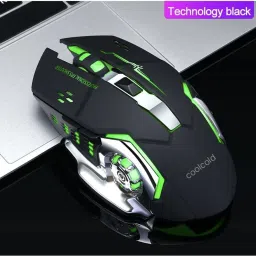coolcold 2.4G Wireless Gaming Mouse Rechargeable, Color Changing 6 Buttons DPI 1600 Wireless Optical Gaming Mouse image 5