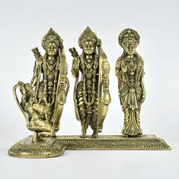 Exotic India Superfine Shri Rama Darbar Brass Statue-image-26