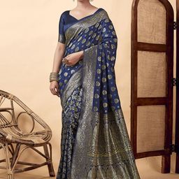 KALINI Floral Art Silk Banarasi Saree-image-86