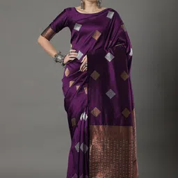 BlueRang Woven Design Zari Banarasi Saree-image-64