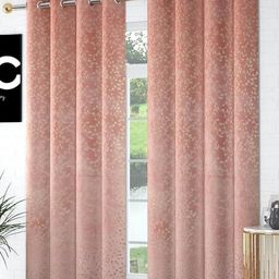 Aura Rose Gold & Gold-Toned Set of 2 Ethnic Motifs Window Curtain-image-105