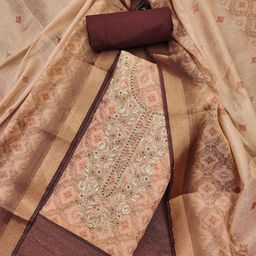 Maroosh Printed Art Silk Unstitched Dress Material-image-81