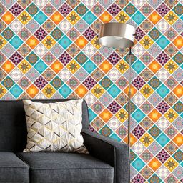 ArtzFolio Printed UV-Resistant Anti-Bacterial Vintage Ottoman Mandalas Peel & Stick Wallpaper-image-53