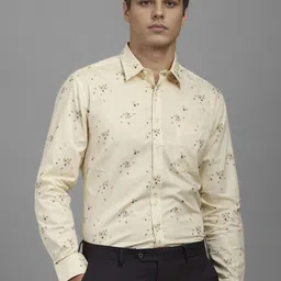 Louis Philippe Men Slim Fit Spread Collar Floral Printed Cotton Formal Shirt-picture-22