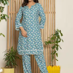 Fabmoha Printed Tunic With Trouser Co-Ords-picture-5