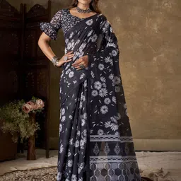 KAYOMMI Floral Maheshwari Saree-image-28