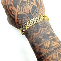 Dynamic Retail Global Golden pleated Link Bracelet-image-44