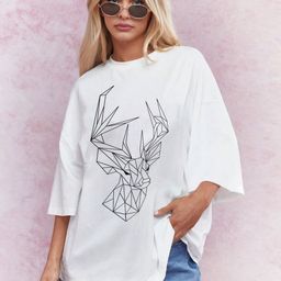 TOGS & TERRE Graphic Printed Round Neck Organic Cotton Oversized T-shirt-picture-42