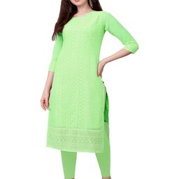 ZAZADIYA ENTERPRISE Women Lime Green Kurtis-image-89