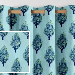 Aura Blue & Green 2 Pieces Light Blocking Window Curtains-image-61