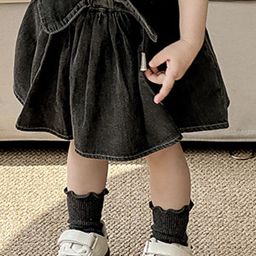 LULU & SKY Girls Mid Rise Washed-Effect Mini Skirts-image-82
