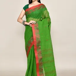 PUKU Woven Design Pure Cotton Taant Saree-picture-10