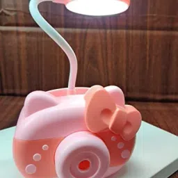 amanvani Camera Shape Table Lamp - Rechargeable Desk Lamp with Pen Holder & Sharpener Study Lamp image 2