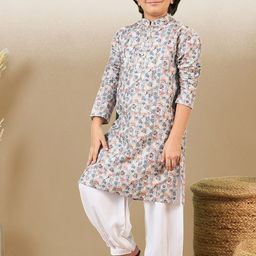 YK Boys Ethnic Motifs Printed Regular Kurta with Patiala-54