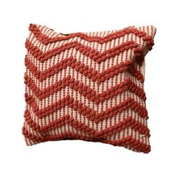 Textile and Beyond Maroon & Pink Embellished Cotton Square Cushion Cover-image-41
