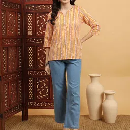 Anouk Rustic Women Printed Pure Cotton Kurti-image-33