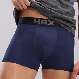 HRX by Hrithik Roshan Pack Of 2 Sweat Absorbent Trunks HRX-PV-SOLID-Lightblue-Navyblue-M-image-19