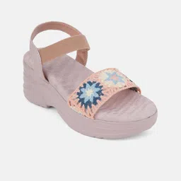 Mast & Harbour Textured Party Wedge Sandals-image-97