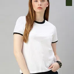 Adyavastram Women Pack Of 2 Solid Round Neck Cotton T-shirts-picture-17