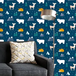 ArtzFolio Printed UV-Resistant Anti-Bacterial Scandinavian Animals Peel & Stick Wallpaper-image-46