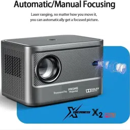 Prime Projector X Series X2-PRO Ultra Bright 4K | 6500 Lumens | 20000:01 CR | , Fully Automatic (6500 lm / 2 Speaker / Wireless / Remote Controller) Portable Projector image 3
