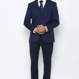 Men Single Breasted Checkered Suit-image-9